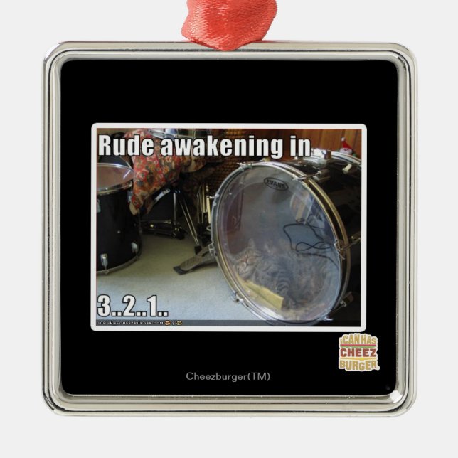 Rude awakening in metal tree decoration (Front)