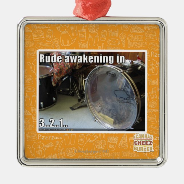 Rude awakening in metal tree decoration (Front)