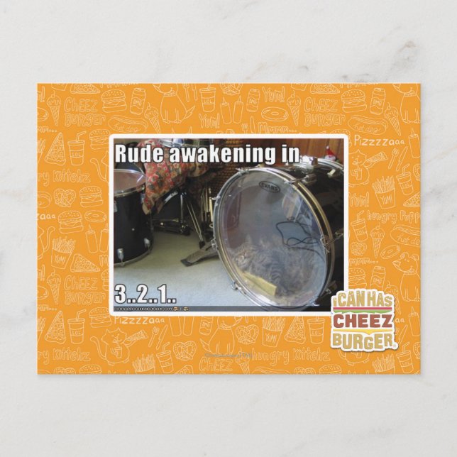 Rude awakening in postcard (Front)