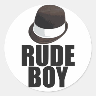 Rude Boy Classic Round Sticker