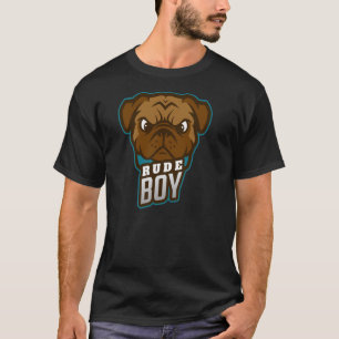 Rude boy of a fierce looking pug  dog T-Shirt