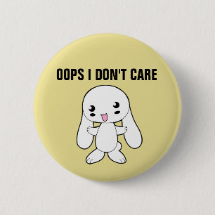 RUDE BUNNY, OOPS I DON'T CARE BUTTONS