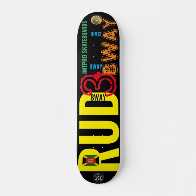 RUDE BWAY   JMT 7 3/4" Skateboard Deck (Front)