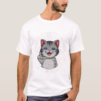 Rude Cat Middle Finger Meow Means No Funny Art