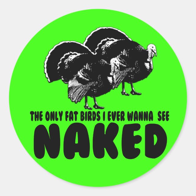 Rude chicken classic round sticker (Front)