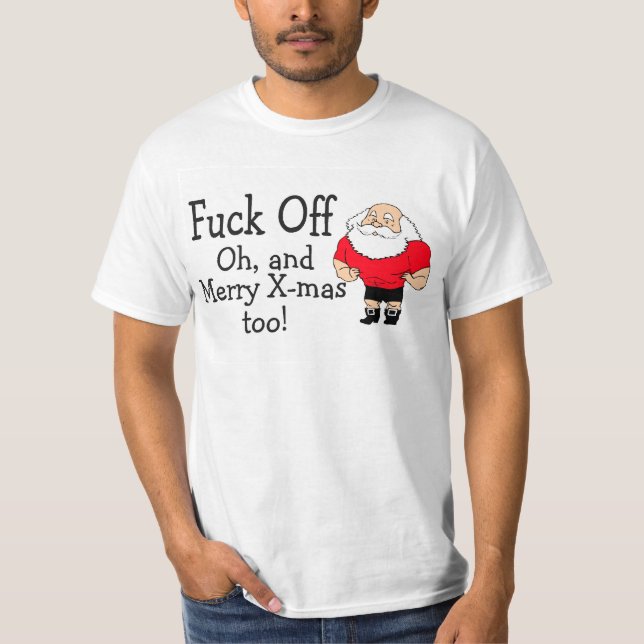 Rude Christmas Greeting T-Shirt (Front)