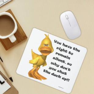 Rude Duck Square  Mouse Mat