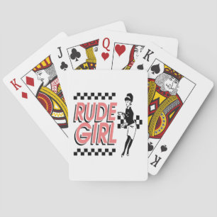 Rude Girl Playing Cards