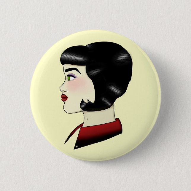 Rude Girl Traditional Tattoo Pin (Front)