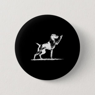 Rude Inter Dog Hole German Shorthaired Inter Dog  6 Cm Round Badge