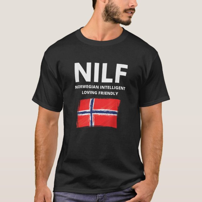 Rude Norwegian Gifts Funny Norwegian  Unisex Adult T-Shirt (Front)