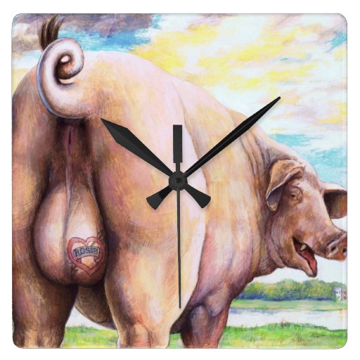 Image of Rude Pig Clock