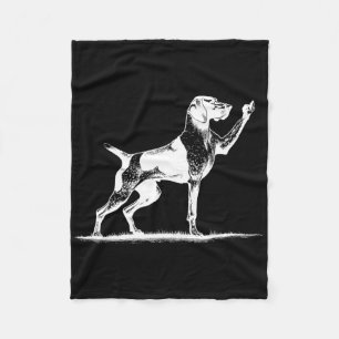 Rude Pointer Dog Hole German Shorthaired Pointer D Fleece Blanket