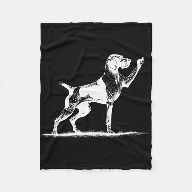 Rude Pointer Dog Hole German Shorthaired Pointer D Fleece Blanket (Front)