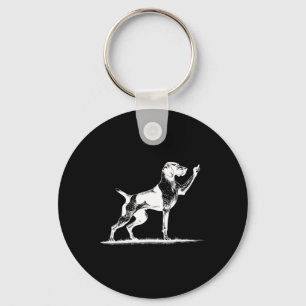 Rude Pointer Dog Hole German Shorthaired Pointer D Key Ring