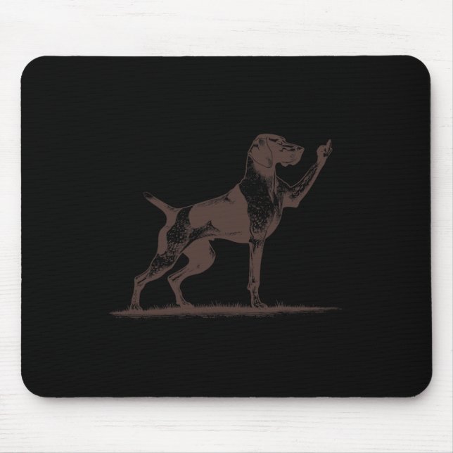 Rude Pointer Dog Hole German Shorthaired Pointer D Mouse Mat (Front)