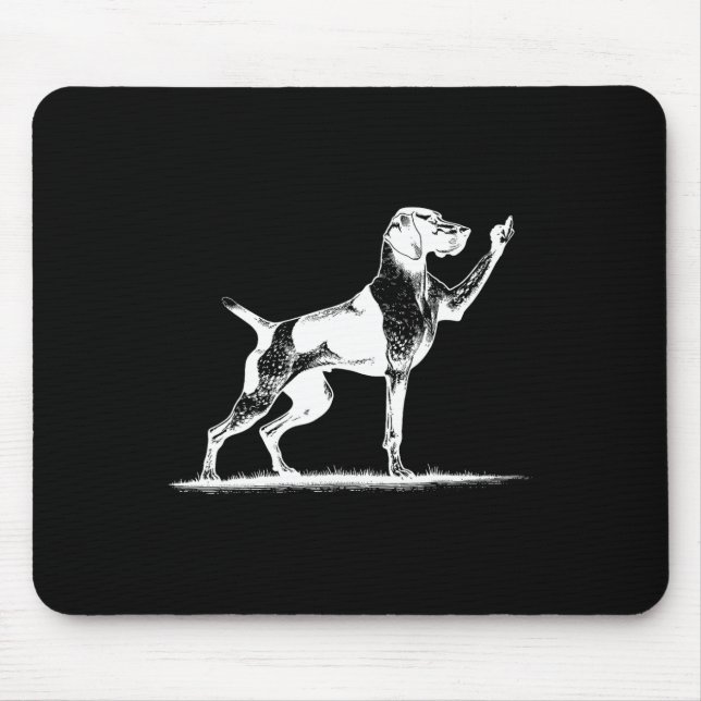 Rude Pointer Dog Hole German Shorthaired Pointer D Mouse Mat (Front)