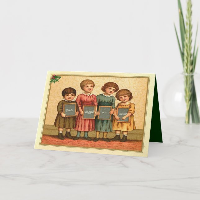 Rude Santa Claus Holiday Card (Front)