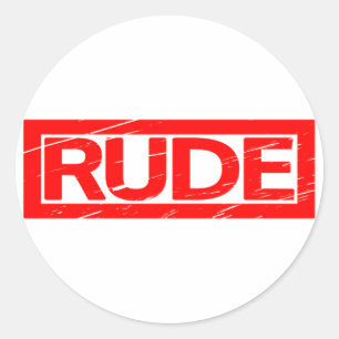 Rude Stamp Classic Round Sticker