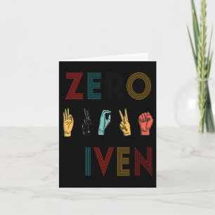 Rude Zero S Given Sign Language Asl Vintage Deaf Card