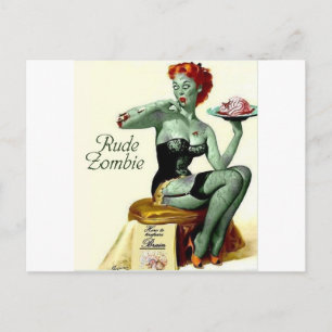 Rude Zombie "The First Bite" Postcard