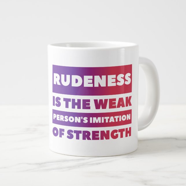 Rudeness - Jumbo Large Coffee Mug (Front Right)