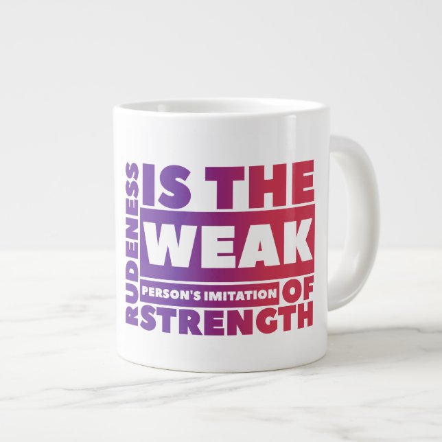 Rudeness - Jumbo Large Coffee Mug (Front Right)