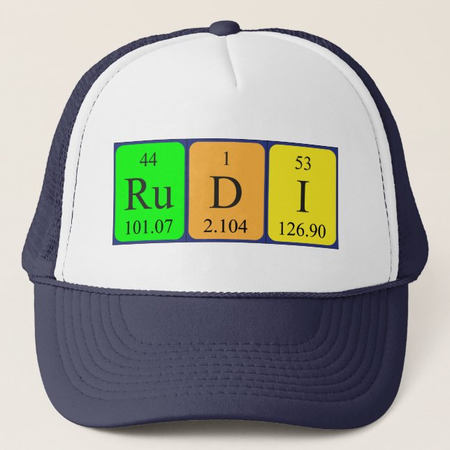 Rudi periodic table name hat (Front)