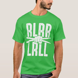 Rudimento Rlrr Lrll Drummer Paradiddle Rock Music T-Shirt
