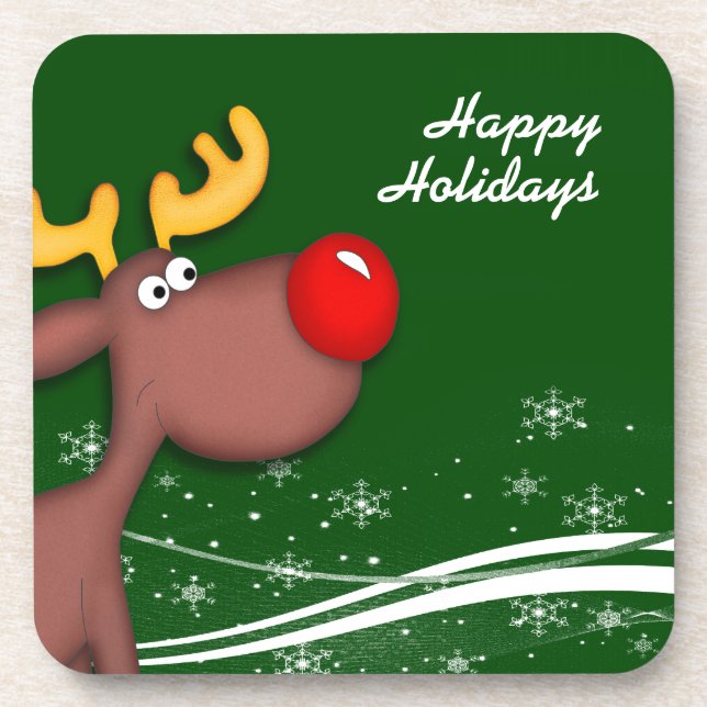 Rudolf Christmas Coaster (Front)