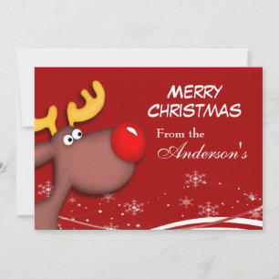 Rudolf Christmas Greeting Card