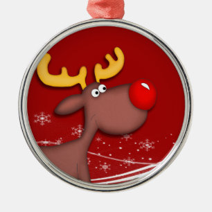 Rudolf Christmas Metal Tree Decoration