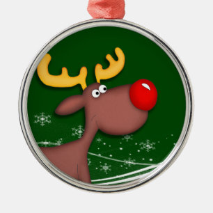 Rudolf Christmas Metal Tree Decoration