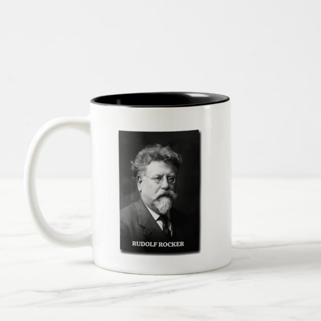 Rudolf Rocker Two-Tone Coffee Mug (Left)