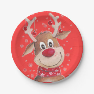 Rudolf The Red Nose Reindeer Tableware Paper Plate