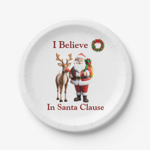 Rudolf the red nosed reindeer paper plate