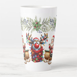 Rudolf The Rednosed Reindeer  Latte Mug