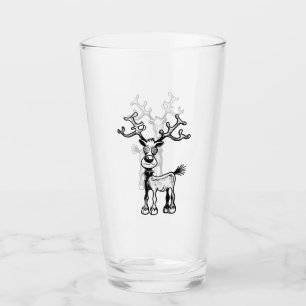 Rudolp the Reindeer Glass