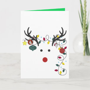 "Rudolph All Done Up" Folded ChristmaGreeting Card