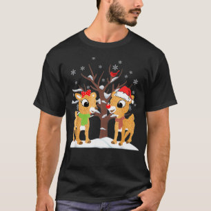 Rudolph and Clarice Christmas Kids Girls Tee Rein