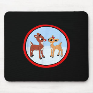 Rudolph And Clarice Christmas Kids Girls Tee Reind Mouse Mat