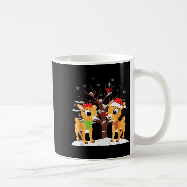 Rudolph And Clarice Shirt Christmas Kids Girls Tee Coffee Mug (Right)
