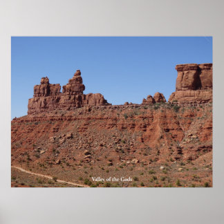 Rudolph and Santa Butte, Valley of the Gods Poster