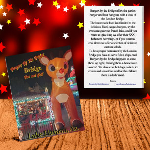 Rudolph at Burgers By the Bridge Paper Plate