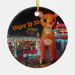 Rudolph at the London Bridge Ceramic Tree Decoration