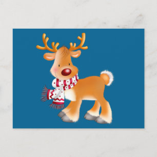 rudolph cartoon postcard
