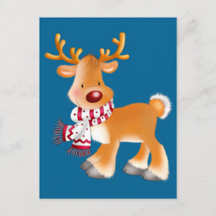 rudolph cartoon postcard