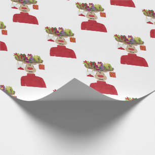Rudolph Christmas Gifts Reindeer Wrapping Paper