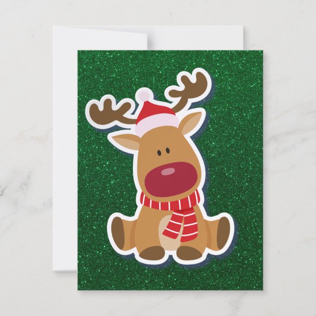 Rudolph Christmas Greeting Card (Front)