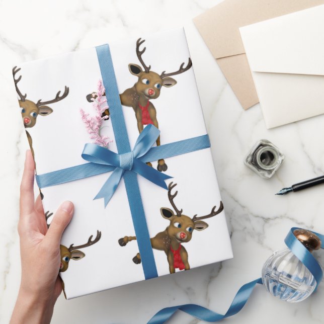 Rudolph Christmas Reindeer Wrapping Paper (Gifting)